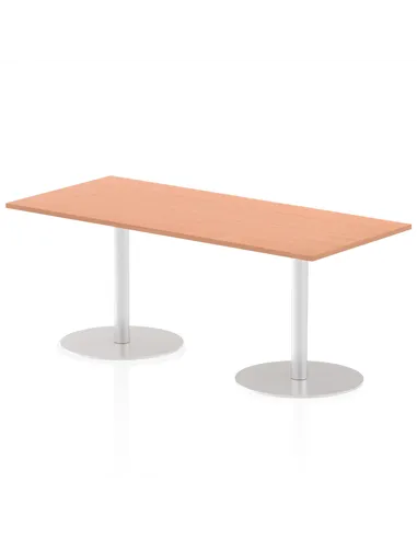 Dynamic Italia 1800 x 800mm Poseur Rectangular Table Beech Top 720mm High Leg ITL0304