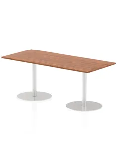 Dynamic Italia 1800 x 800mm Poseur Rectangular Table Walnut Top 720mm High Leg ITL0305