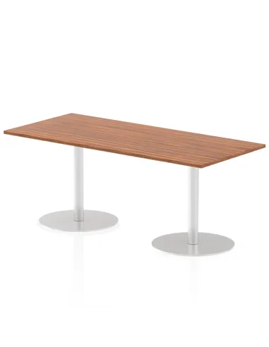 Dynamic Italia 1800 x 800mm Poseur Rectangular Table Walnut Top 720mm High Leg ITL0305