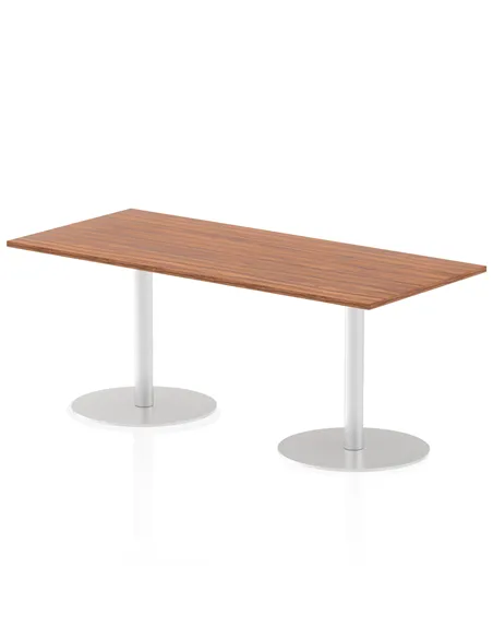 Dynamic Italia 1800 x 800mm Poseur Rectangular Table Walnut Top 720mm High Leg ITL0305