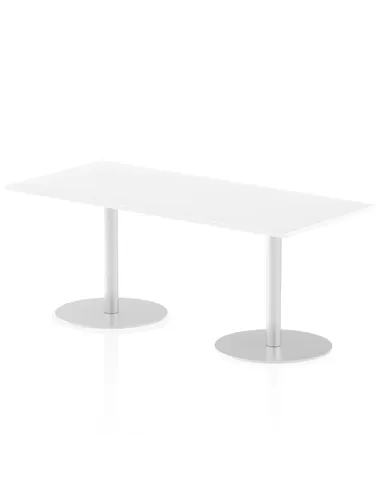 Dynamic Italia 1800 x 800mm Poseur Rectangular Table White Top 720mm High Leg ITL0306