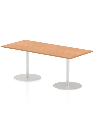 Dynamic Italia 1800 x 800mm Poseur Rectangular Table Oak Top 720mm High Leg ITL0308