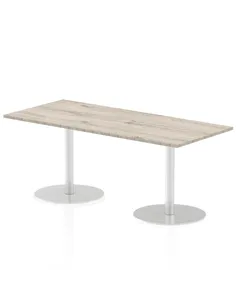 Dynamic Italia 1800 x 800mm Poseur Rectangular Table Grey Oak Top 720mm High Leg ITL0309