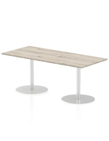Dynamic Italia 1800 x 800mm Poseur Rectangular Table Grey Oak Top 720mm High Leg ITL0309