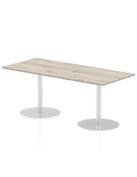 Dynamic Italia 1800 x 800mm Poseur Rectangular Table Grey Oak Top 720mm High Leg ITL0309