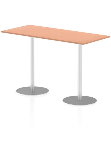 Dynamic Italia 1800 x 800mm Poseur Rectangular Table Beech Top 1145mm High Leg ITL0310