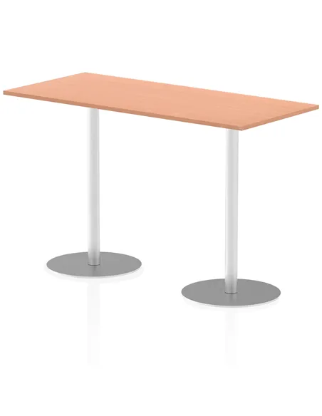 Dynamic Italia 1800 x 800mm Poseur Rectangular Table Beech Top 1145mm High Leg ITL0310