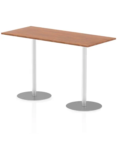 Dynamic Italia 1800 x 800mm Poseur Rectangular Table Walnut Top 1145mm High Leg ITL0311