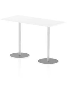 Dynamic Italia 1800 x 800mm Poseur Rectangular Table White Top 1145mm High Leg ITL0312