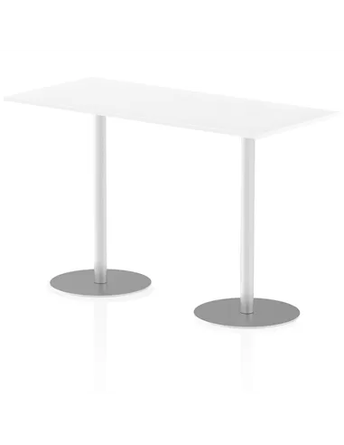 Dynamic Italia 1800 x 800mm Poseur Rectangular Table White Top 1145mm High Leg ITL0312