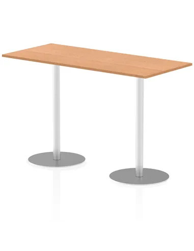 Dynamic Italia 1800 x 800mm Poseur Rectangular Table Oak Top 1145mm High Leg ITL0314
