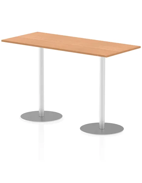Dynamic Italia 1800 x 800mm Poseur Rectangular Table Oak Top 1145mm High Leg ITL0314