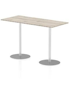 Dynamic Italia 1800 x 800mm Poseur Rectangular Table Grey Oak Top 1145mm High Leg ITL0315