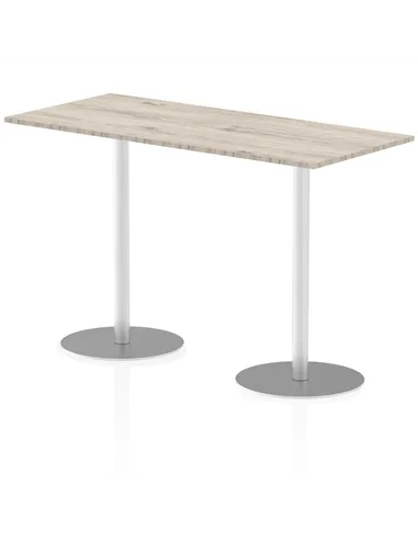 Dynamic Italia 1800 x 800mm Poseur Rectangular Table Grey Oak Top 1145mm High Leg ITL0315