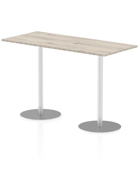 Dynamic Italia 1800 x 800mm Poseur Rectangular Table Grey Oak Top 1145mm High Leg ITL0315