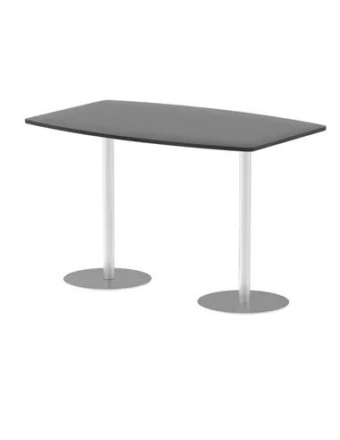 Dynamic Italia 1800mm Poseur High Gloss Table Black Top 1145mm High Leg ITL0320