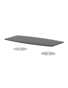 Dynamic Italia 2400mm Poseur High Gloss Table Black Top 475mm High Leg ITL0322