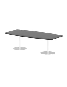 Dynamic Italia 2400mm Poseur High Gloss Table Black Top 725mm High Leg ITL0324
