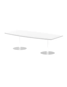 Dynamic Italia 2400mm Poseur High Gloss Table White Top 725mm High Leg ITL0325