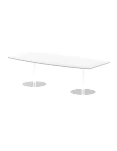 Dynamic Italia 2400mm Poseur High Gloss Table White Top 725mm High Leg ITL0325