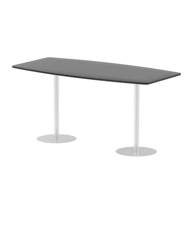 Dynamic Italia 2400mm Poseur High Gloss Table Black Top 1145mm High Leg ITL0326