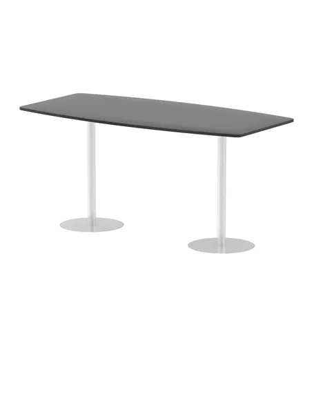 Dynamic Italia 2400mm Poseur High Gloss Table Black Top 1145mm High Leg ITL0326