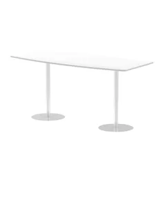 Dynamic Italia 2400mm Poseur High Gloss Table White Top 1145mm High Leg ITL0327