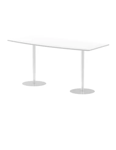 Dynamic Italia 2400mm Poseur High Gloss Table White Top 1145mm High Leg ITL0327