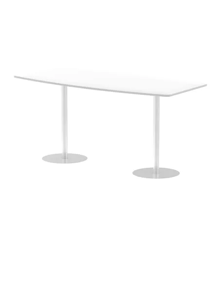 Dynamic Italia 2400mm Poseur High Gloss Table White Top 1145mm High Leg ITL0327