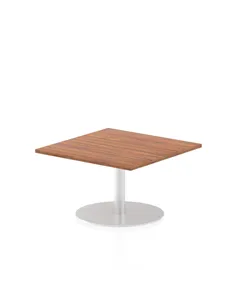 Dynamic Italia 800mm Poseur Square Table Walnut Top 475mm High Leg ITL0329