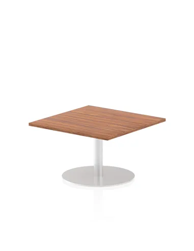 Dynamic Italia 800mm Poseur Square Table Walnut Top 475mm High Leg ITL0329