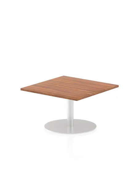 Dynamic Italia 800mm Poseur Square Table Walnut Top 475mm High Leg ITL0329