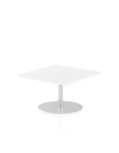 Dynamic Italia 800mm Poseur Square Table White Top 475mm High Leg ITL0330