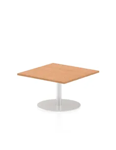 Dynamic Italia 800mm Poseur Square Table Oak Top 475mm High Leg ITL0332