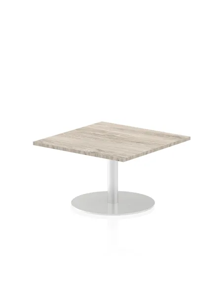 Dynamic Italia 800mm Poseur Square Table Grey Oak Top 475mm High Leg ITL0333