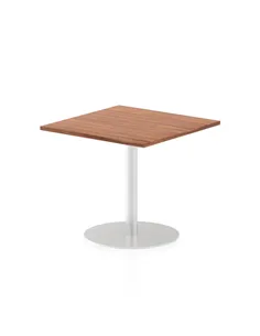Dynamic Italia 800mm Poseur Square Table Walnut Top 720mm High Leg ITL0335