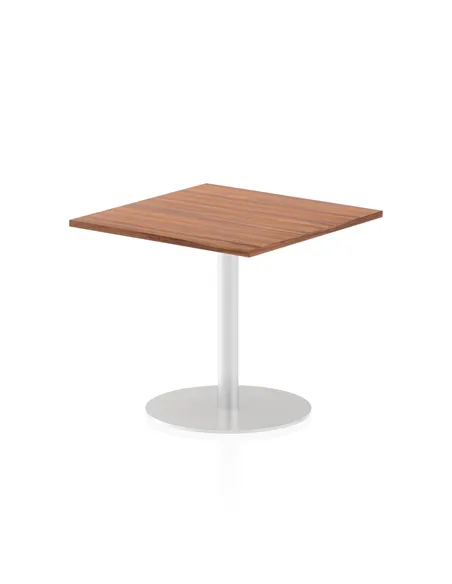 Dynamic Italia 800mm Poseur Square Table Walnut Top 720mm High Leg ITL0335