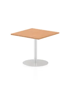 Dynamic Italia 800mm Poseur Square Table Oak Top 720mm High Leg ITL0338