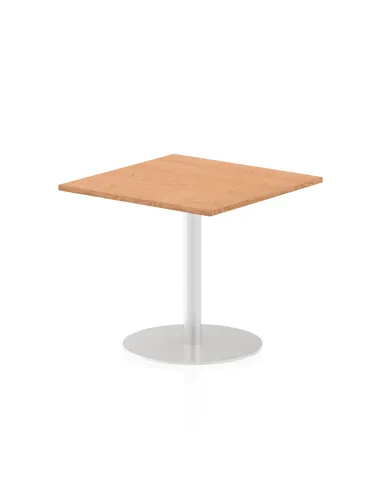 Dynamic Italia 800mm Poseur Square Table Oak Top 720mm High Leg ITL0338