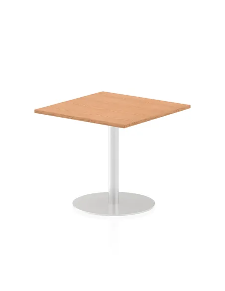 Dynamic Italia 800mm Poseur Square Table Oak Top 720mm High Leg ITL0338