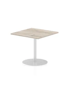 Dynamic Italia 800mm Poseur Square Table Grey Oak Top 720mm High Leg ITL0339