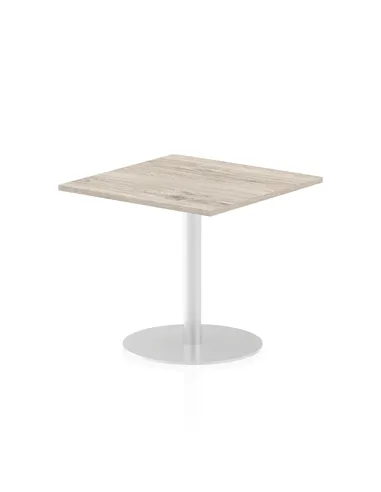Dynamic Italia 800mm Poseur Square Table Grey Oak Top 720mm High Leg ITL0339