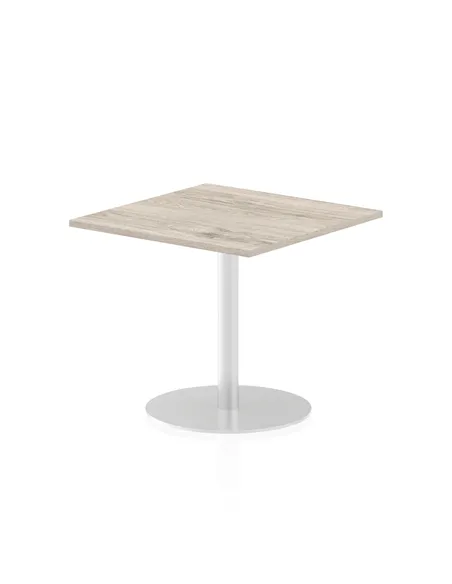 Dynamic Italia 800mm Poseur Square Table Grey Oak Top 720mm High Leg ITL0339