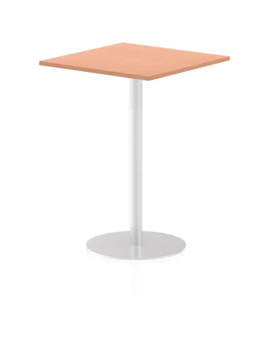 Dynamic Italia 800mm Poseur Square Table Beech Top 1145mm High Leg ITL0340