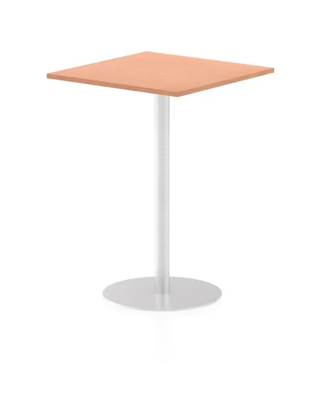 Dynamic Italia 800mm Poseur Square Table Beech Top 1145mm High Leg ITL0340