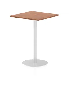 Dynamic Italia 800mm Poseur Square Table Walnut Top 1145mm High Leg ITL0341