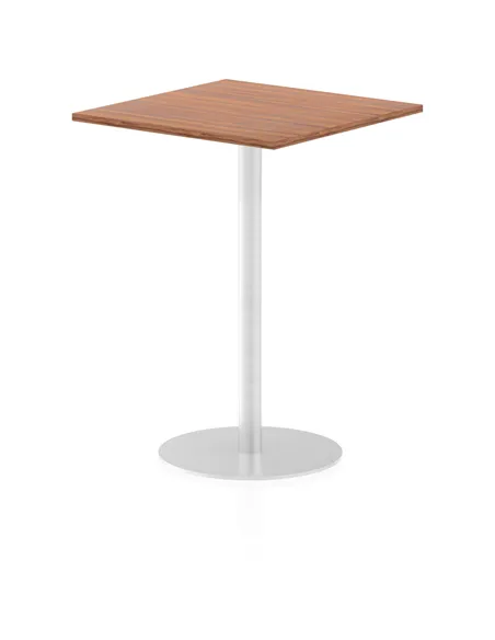 Dynamic Italia 800mm Poseur Square Table Walnut Top 1145mm High Leg ITL0341