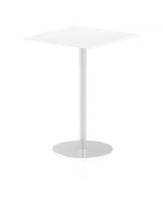 Dynamic Italia 800mm Poseur Square Table White Top 1145mm High Leg ITL0342
