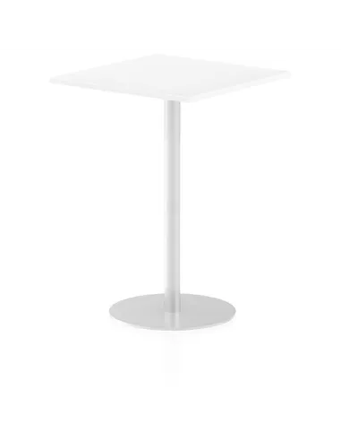 Dynamic Italia 800mm Poseur Square Table White Top 1145mm High Leg ITL0342