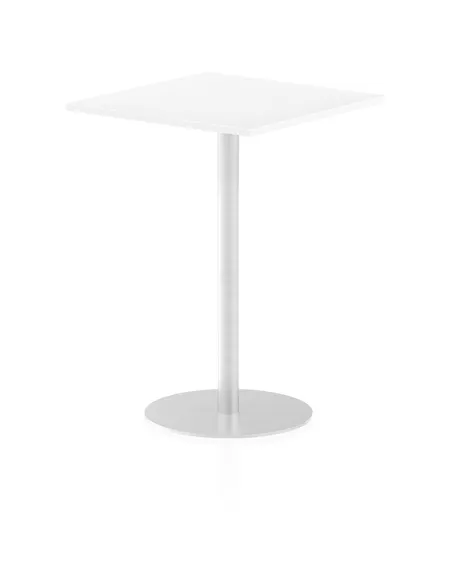 Dynamic Italia 800mm Poseur Square Table White Top 1145mm High Leg ITL0342